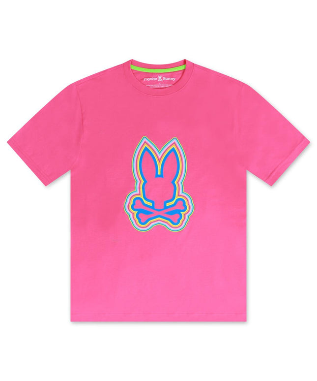 PSYCHO BUNNY MENS MAYBROOK TEE - FUCHSIA PSYCHO BUNNY