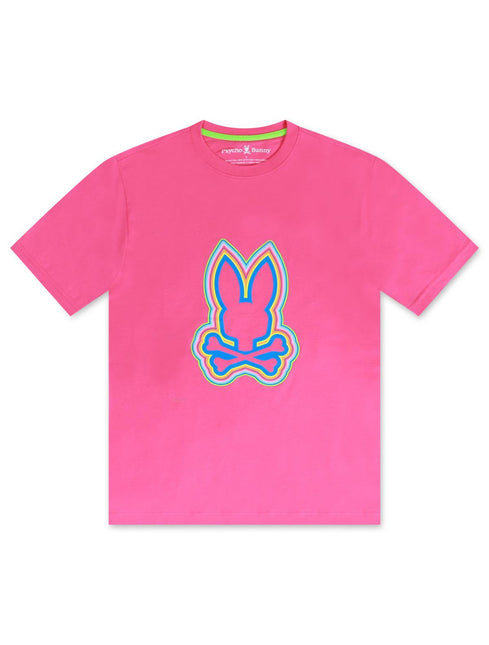 PSYCHO BUNNY MENS MAYBROOK TEE - FUCHSIA PSYCHO BUNNY