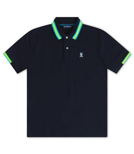 PSYCHO BUNNY MENS WOODSTOCK POLO - NAVY PSYCHO BUNNY