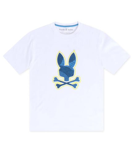 PSYCHO BUNNY MENS LENOX GRAPHIC TEE - WHITE PSYCHO BUNNY