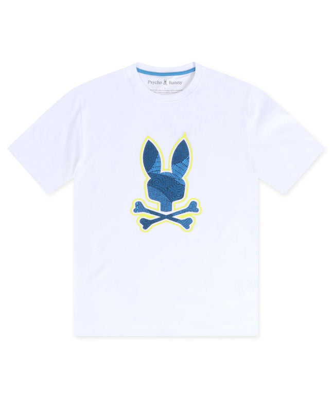 PSYCHO BUNNY MENS LENOX GRAPHIC TEE - WHITE PSYCHO BUNNY