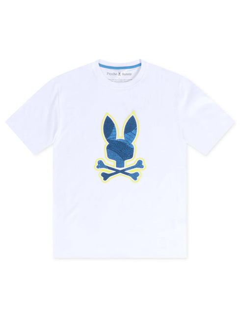 PSYCHO BUNNY MENS LENOX GRAPHIC TEE - WHITE PSYCHO BUNNY