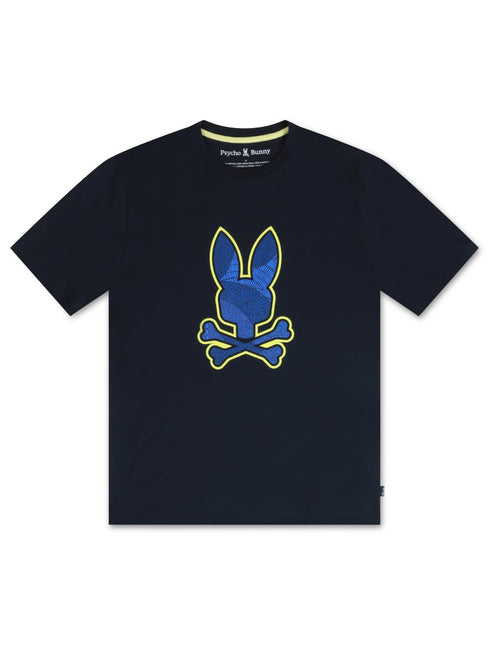 PSYCHO BUNNY MENS LENOX GRAPHIC TEE - NAVY PSYCHO BUNNY