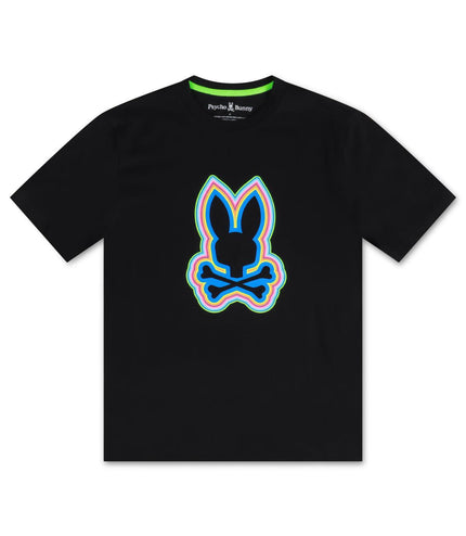 PSYCHO BUNNY MENS MAYBROOK TEE - BLACK PSYCHO BUNNY