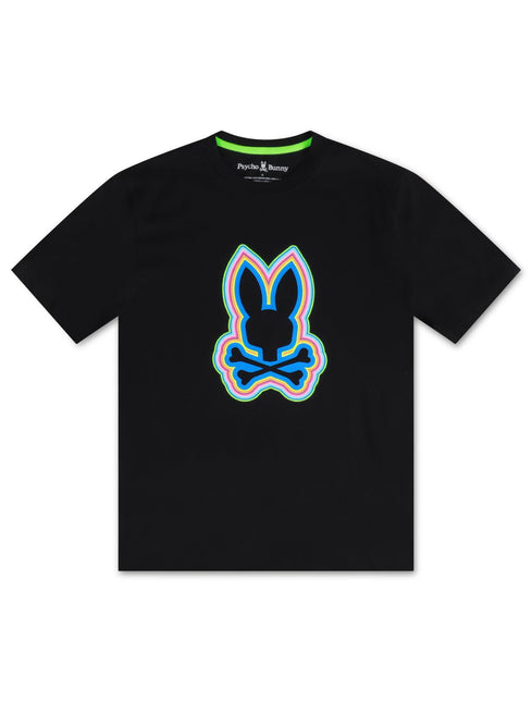 PSYCHO BUNNY MENS MAYBROOK TEE - BLACK PSYCHO BUNNY