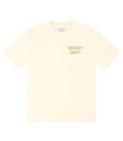 Money Dept. Los Angeles Heavyweight Tee - Cream/Olive