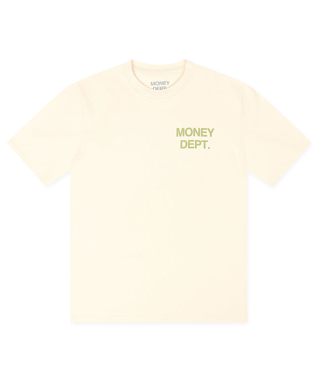 Money Dept. Los Angeles Heavyweight Tee - Cream/Olive