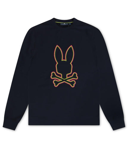 PSYCHO BUNNY MENS ALBANY SWEATSHIRT- NAVY PSYCHO BUNNY