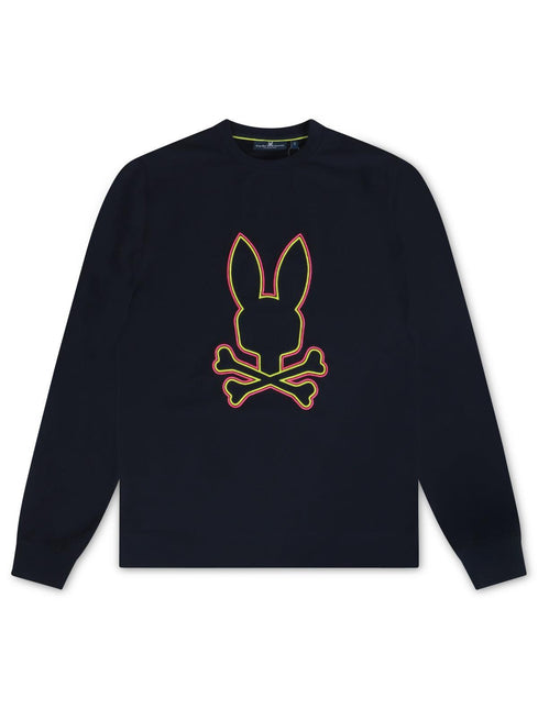 PSYCHO BUNNY MENS ALBANY SWEATSHIRT- NAVY PSYCHO BUNNY