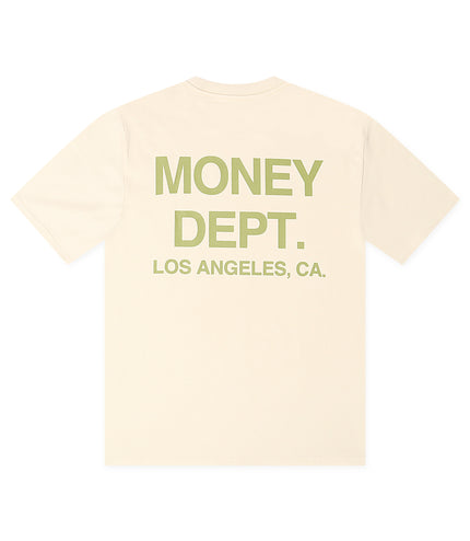 Money Dept. Los Angeles Heavyweight Tee - Cream/Olive