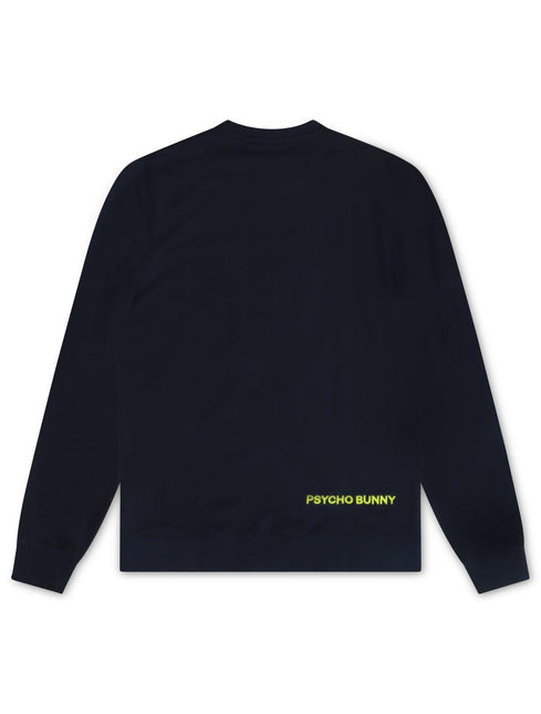 PSYCHO BUNNY MENS ALBANY SWEATSHIRT- NAVY PSYCHO BUNNY