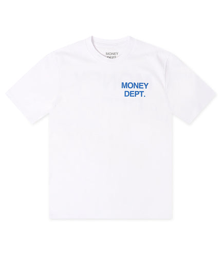 Money Dept. Los Angeles Heavyweight Tee - White/Blue
