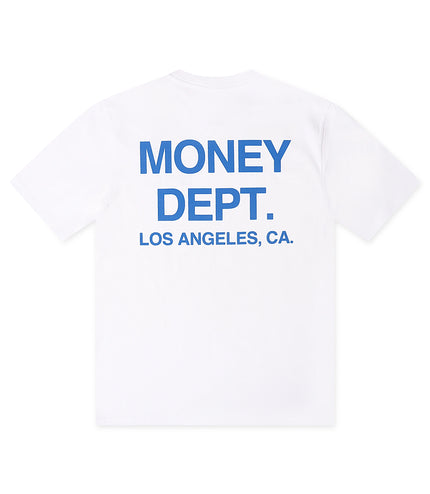 Money Dept. Los Angeles Heavyweight Tee - White/Blue
