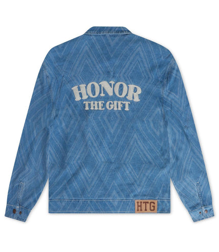 HONOR THE GIFT DIAMOND DENIM JACKET - LIGHT INDIGO HONOR THE GIFT