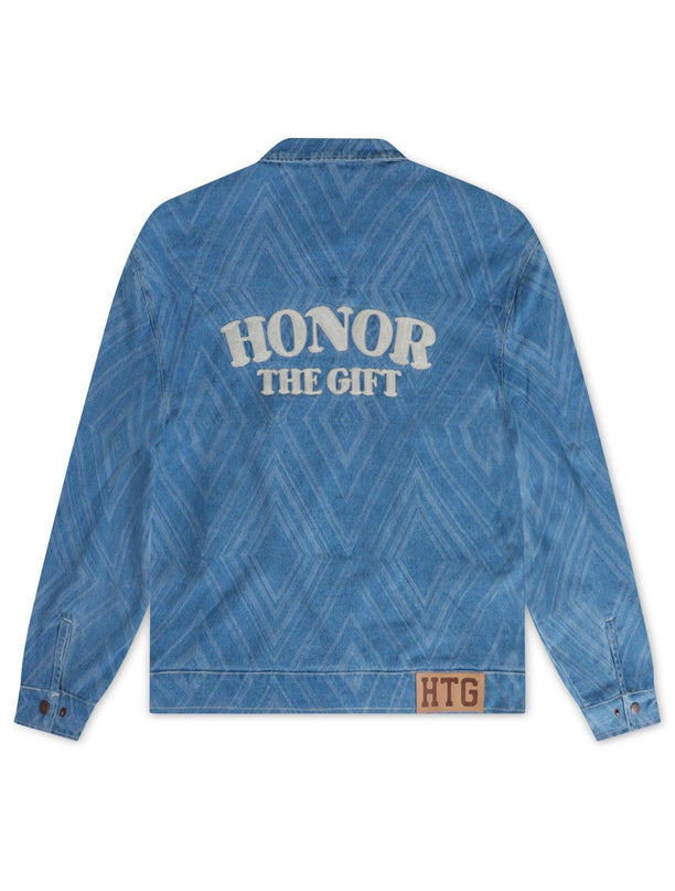 HONOR THE GIFT DIAMOND DENIM JACKET - LIGHT INDIGO HONOR THE GIFT