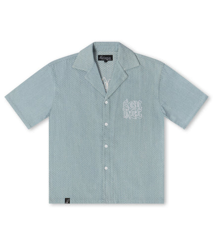 Sugarhill Springfield Jacquard Work Shirt - Light Blue