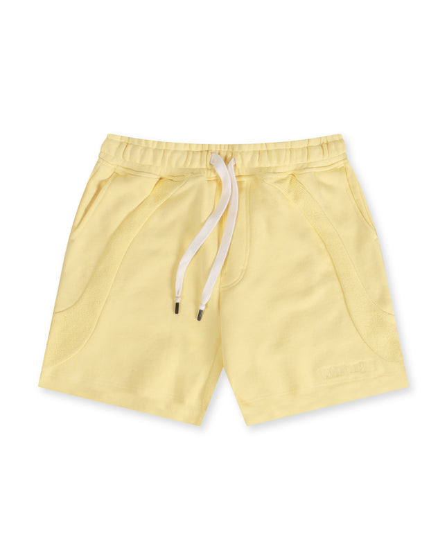 HONOR THE GIFT PANEL TERRY SHORTS - YELLOW