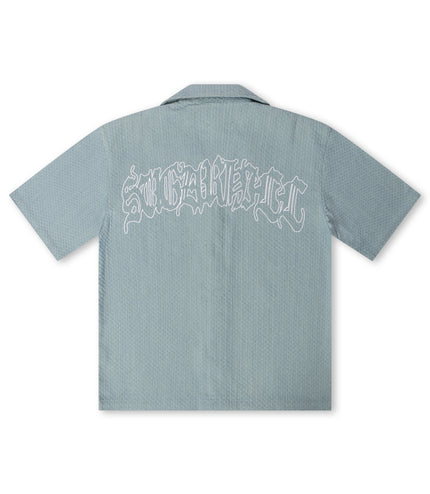 Sugarhill Springfield Jacquard Work Shirt - Light Blue