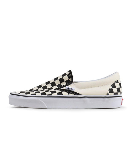 VANS MENS CLASSIC SLIP-ON - WHITE CHECKERED VANS