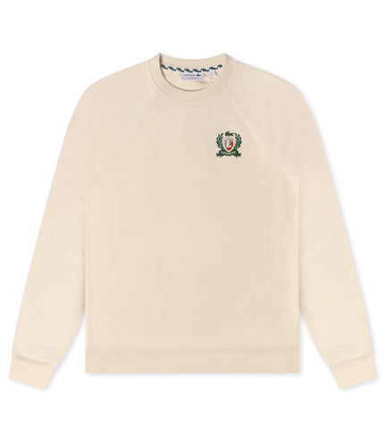 Lacoste Embroidered Shield Sweatshirt - Cream