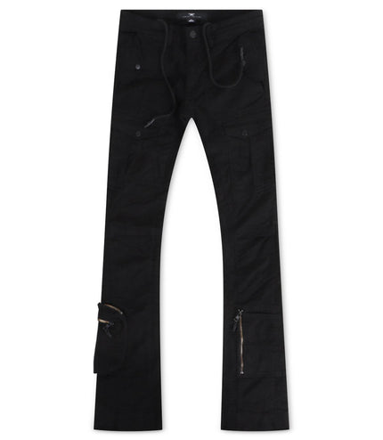 JORDAN CRAIG STACKED AVIATION CARGO PANTS - BLACK JORDAN CRAIG