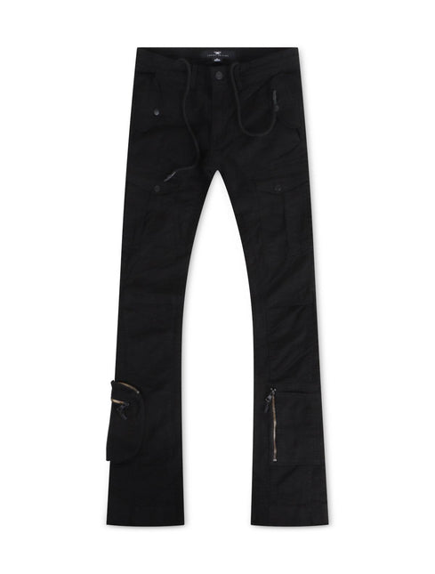 JORDAN CRAIG STACKED AVIATION CARGO PANTS - BLACK JORDAN CRAIG