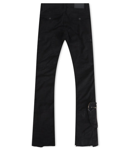 JORDAN CRAIG STACKED AVIATION CARGO PANTS - BLACK JORDAN CRAIG