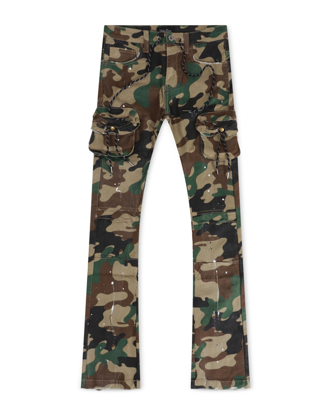 VICIOUS DENIM PAINTED STACKED JEANS - CAMO