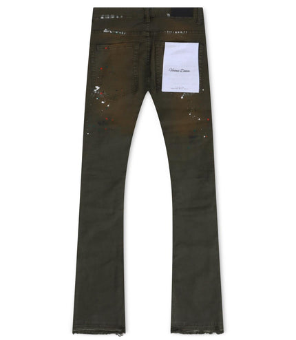 VICIOUS DENIM TWILL STACKED JEANS - VINTAGE OLIVE VICIOUS DENIM