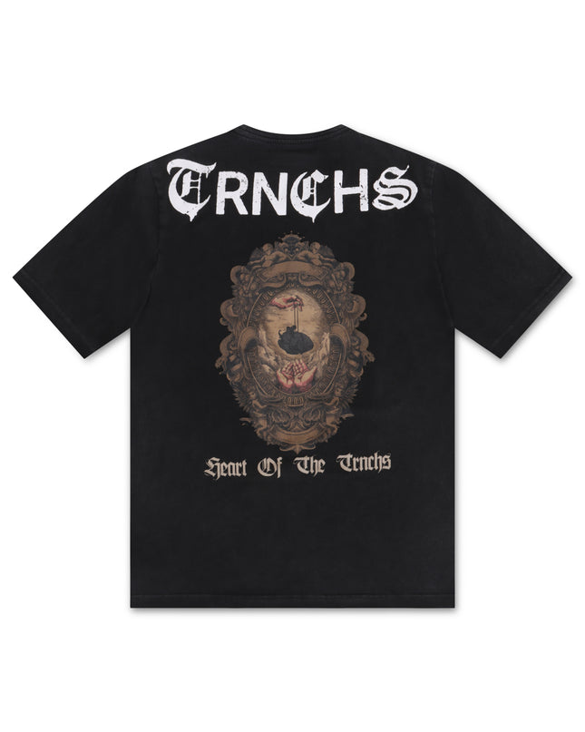 TRNCHES HEART OF THE TRNCHS TEE - VINTAGE BLACK