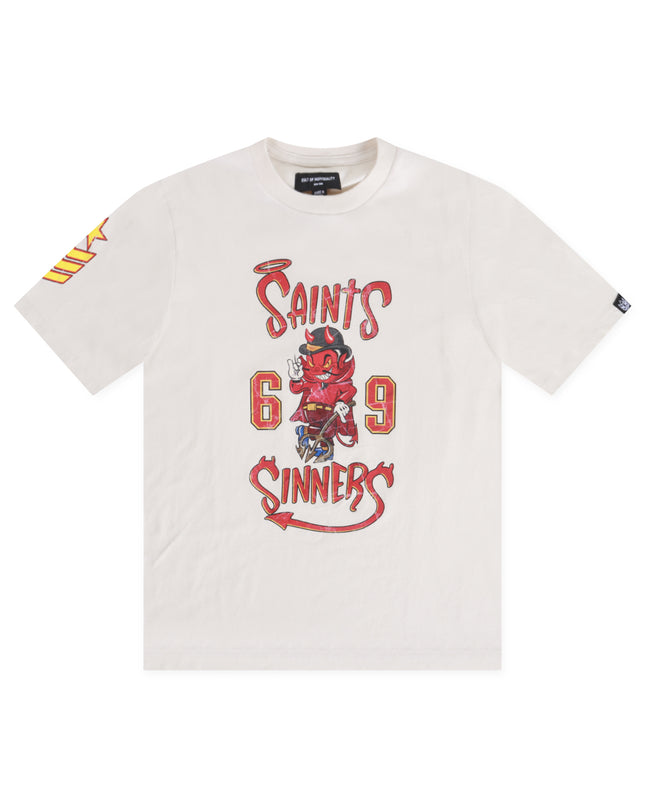 CULT OF INDIVIDUALITY SAINT & SINNERS TEE - WHITE