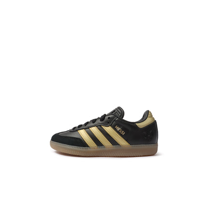 Adidas (PS) Samba Messi Indoor Soccer Shoes - Black/Gold