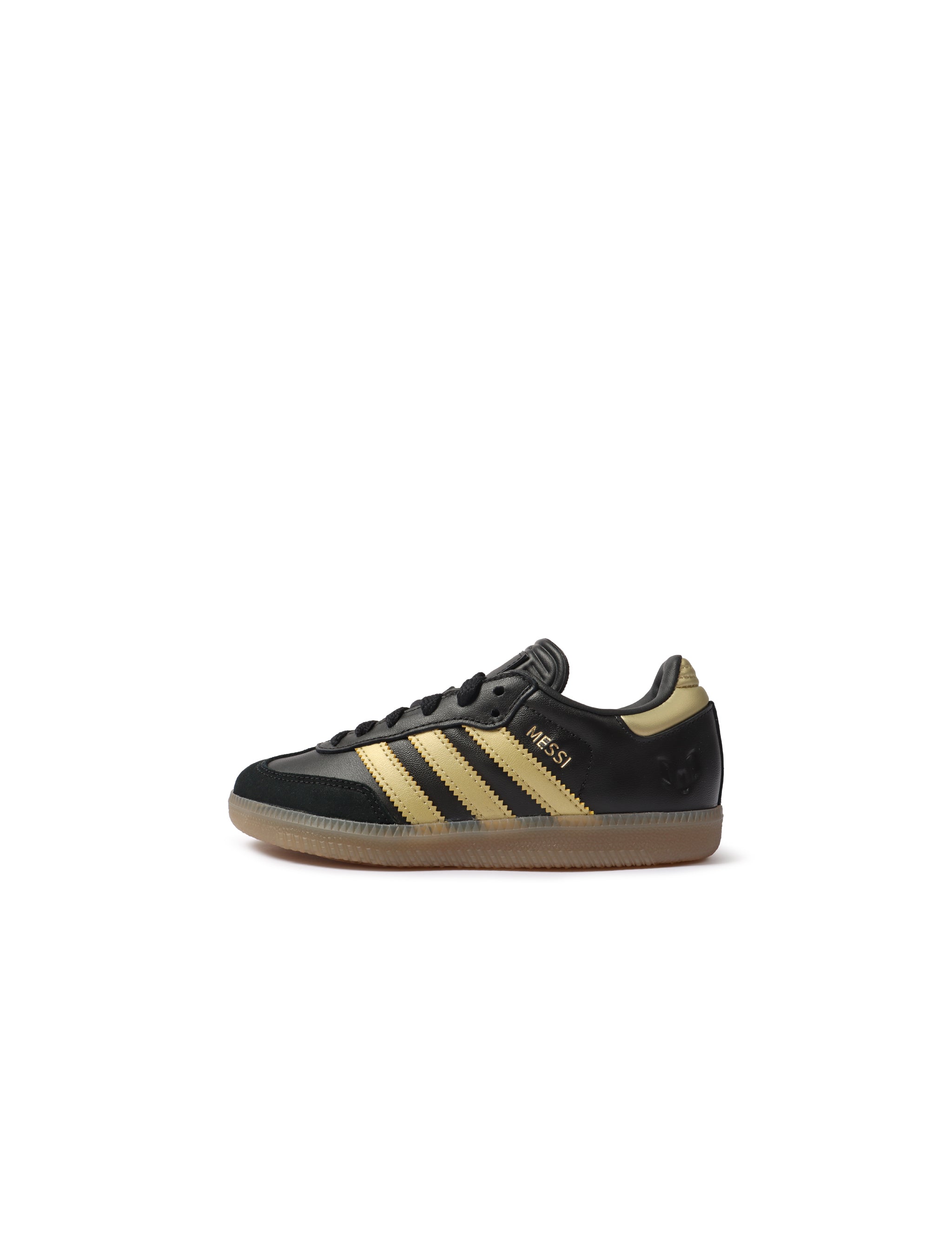 adidas Kids' Samba Messi Indoor Soccer Shoes, Size 1, Black/Gold adidas Kids' Samba Messi Indoor Soccer Shoes, Size 1, Black/Gold