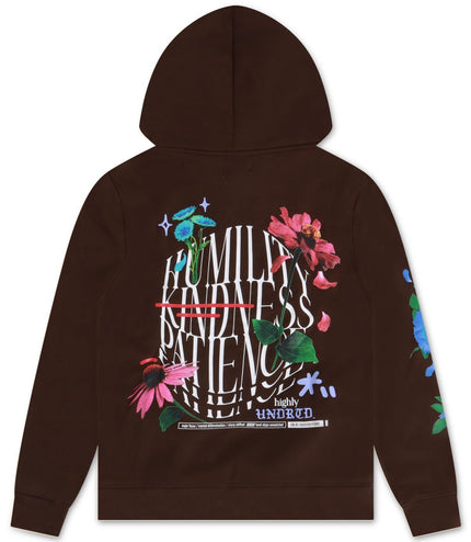 UNDERRATED HUMILITY & KINDNESS HOODIE - BROWN UNDERRATED