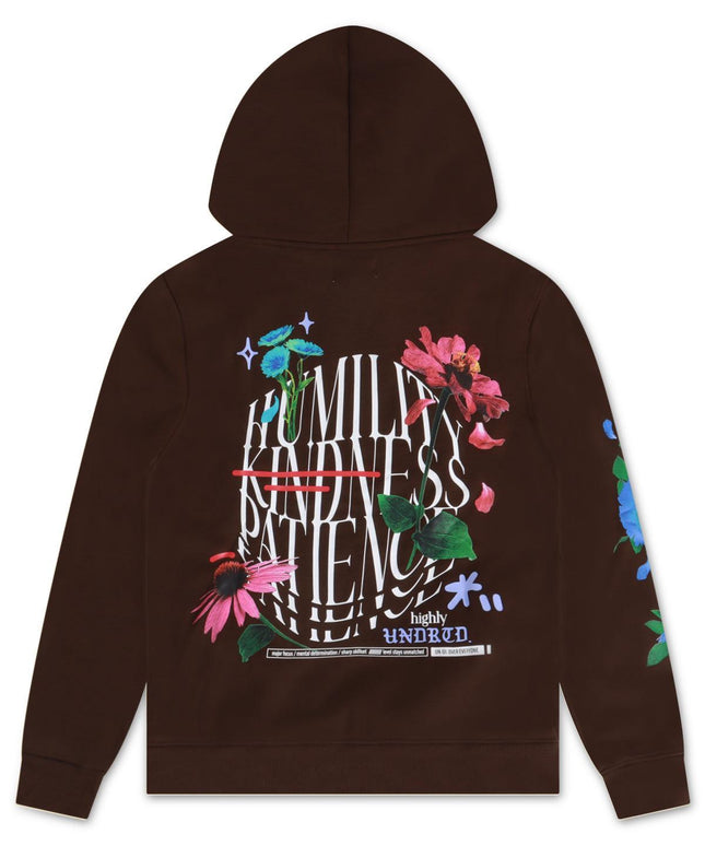 UNDERRATED HUMILITY & KINDNESS HOODIE - BROWN UNDERRATED