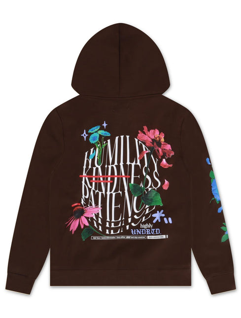 UNDERRATED HUMILITY & KINDNESS HOODIE - BROWN UNDERRATED