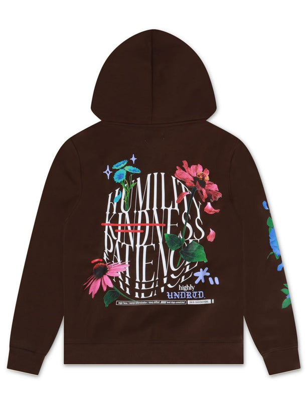 UNDERRATED HUMILITY & KINDNESS HOODIE - BROWN UNDERRATED