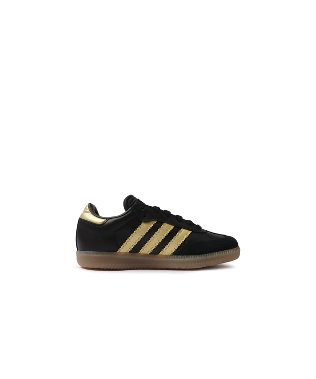 Adidas (PS) Samba Messi Indoor Soccer Shoes - Black/Gold