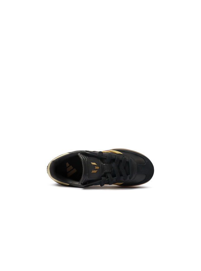 Adidas (PS) Samba Messi Indoor Soccer Shoes - Black/Gold