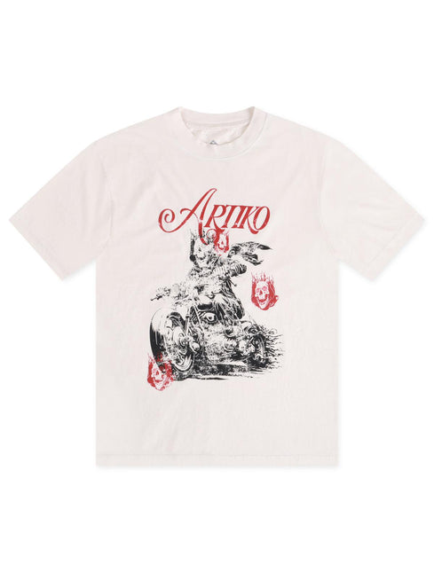 ARTIKO HELL RIDER TEE - CREAM ARTIKO