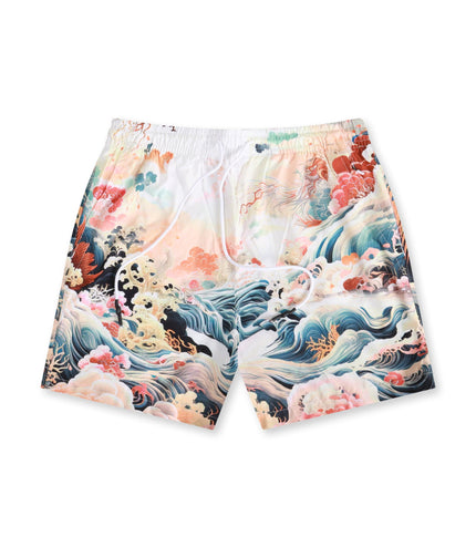 JORDAN CRAIG GRAPHIC PRINT SHORTS - CORAL JORDAN CRAIG