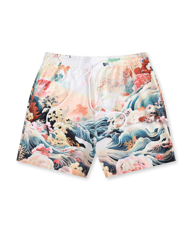 JORDAN CRAIG GRAPHIC PRINT SHORTS - CORAL JORDAN CRAIG