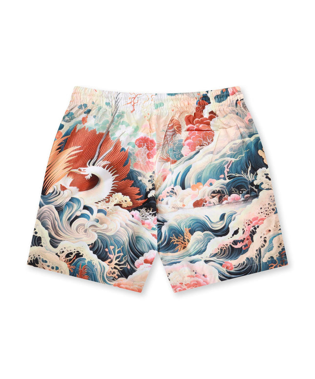 JORDAN CRAIG GRAPHIC PRINT SHORTS - CORAL JORDAN CRAIG