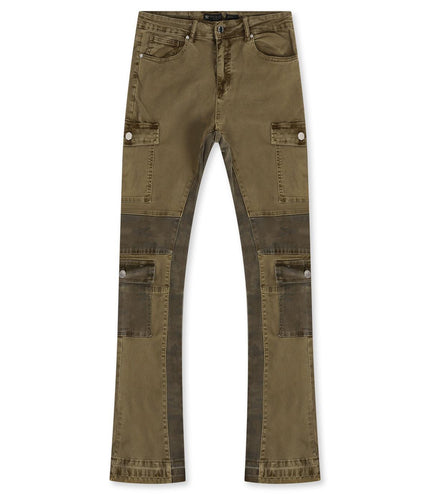 WAIMEA STACKED JEANS - OLIVE WAIMEA