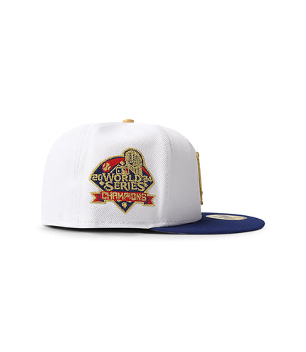 New Era 5950 LA Dodgers World Series Champions Hat - Chrome/Gold