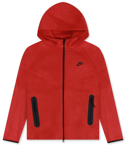 NIKE SPORTSWEAR TECH FLEECE HOODIE - RED NIKE