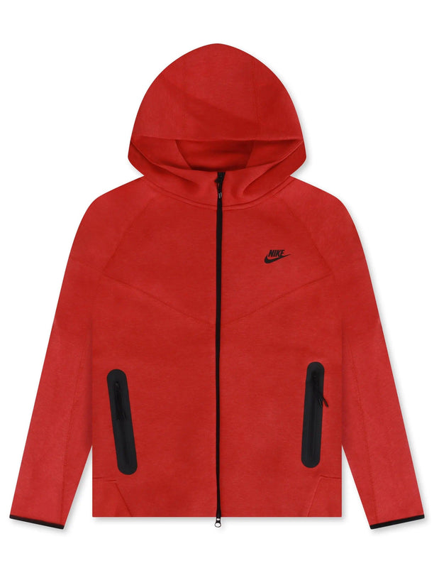 NIKE SPORTSWEAR TECH FLEECE HOODIE - RED NIKE