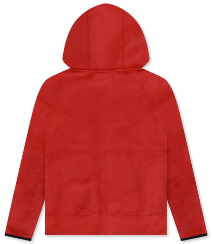 NIKE SPORTSWEAR TECH FLEECE HOODIE - RED NIKE