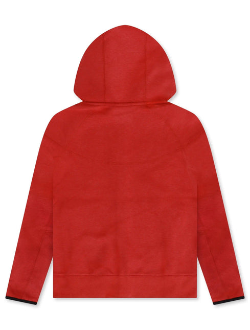 NIKE SPORTSWEAR TECH FLEECE HOODIE - RED NIKE