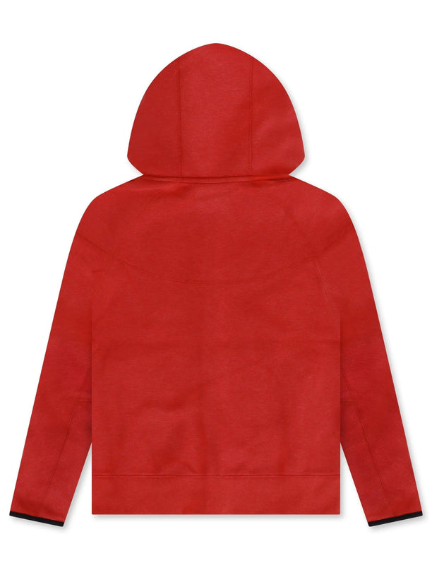 NIKE SPORTSWEAR TECH FLEECE HOODIE - RED NIKE